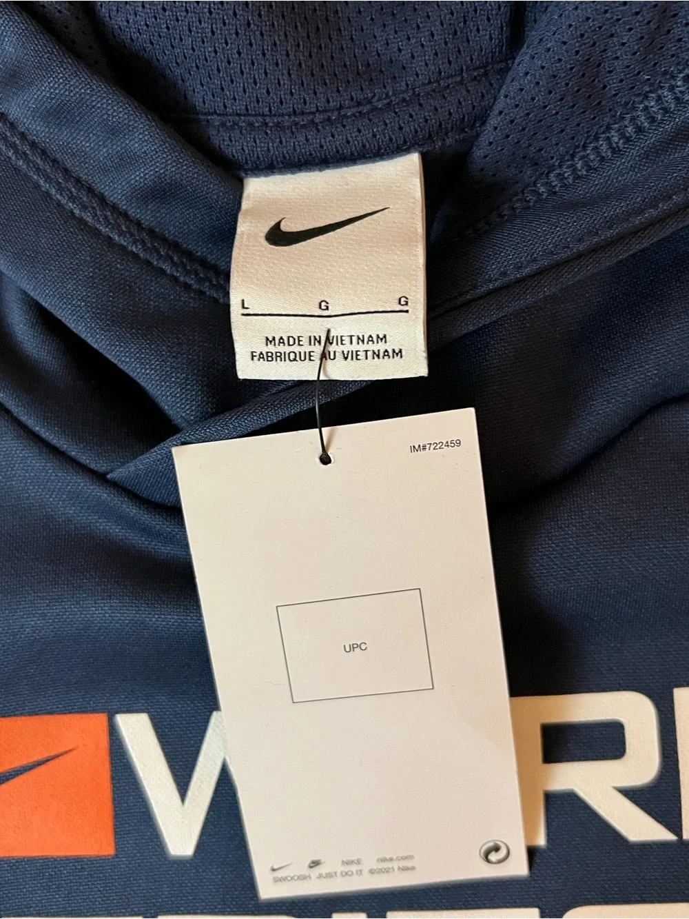 Nike Houston Astros 2022 World Series Navy Pullover Hoodie Men's L NWT